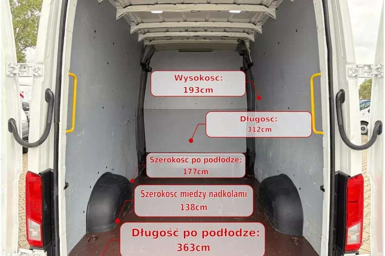 Volkswagen Crafter L3H2 119999zł NETTO Brygadówka 7 osób 2.0TDi/140KM zdjęcie 16