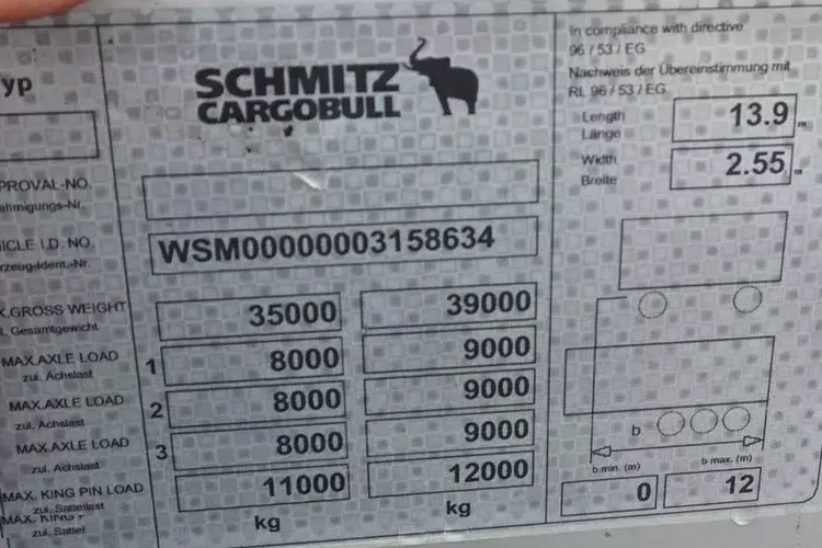 Schmitz FIRANKA / MULTI LOCK / XL / OŚ PODNOSZONA zdjęcie 11