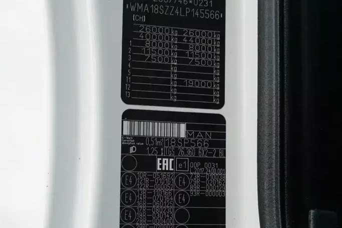 MAN TGS / 26.360 / EURO 6 / CHŁODNIA + WINDA / 23 PALETY zdjęcie 11