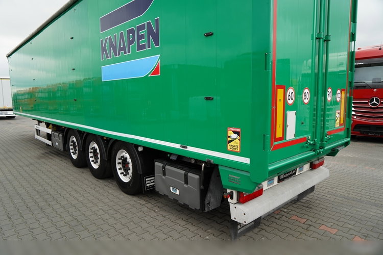 KNAPEN / RUCHOMA PODŁOGA / WALKING FLOOR 90 m3 / 2021 ROK / OŚ PODNOSZONA / OSIE SAF / ALUFELGI / zdjęcie 11