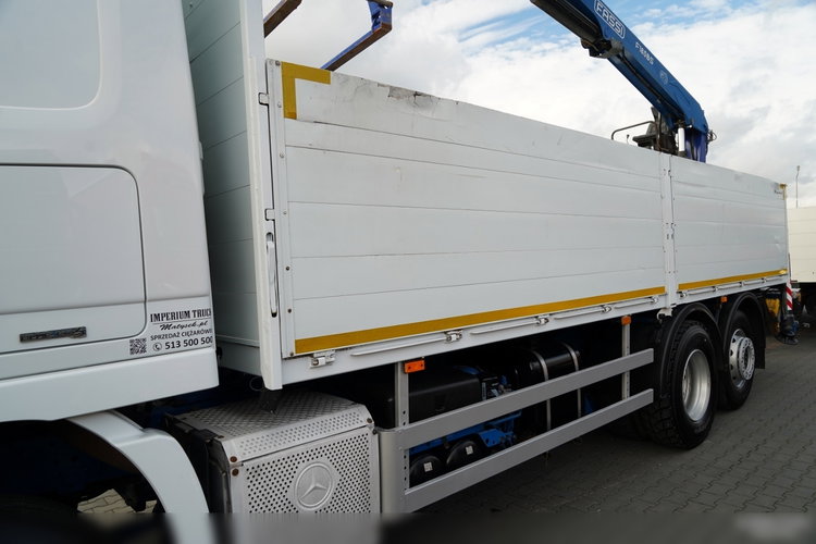 Mercedes BENZ / ACTROS 2548 / 6x2 /  ZESTAW BURTOWY - 6, 5 M / OŚ PODNOSZONA / +HDS FASSI /  wysów : 10.85 M / SIODEŁKO / ROTATOR / WIDŁY DO PALET / PRZYCZEPA 6, 5 M / SAF /  zdjęcie 12