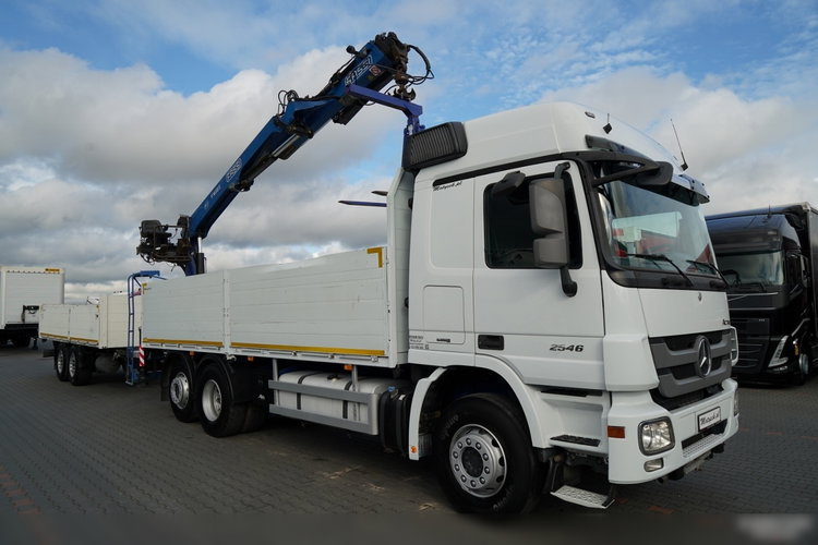 Mercedes BENZ / ACTROS 2548 / 6x2 /  ZESTAW BURTOWY - 6, 5 M / OŚ PODNOSZONA / +HDS FASSI /  wysów : 10.85 M / SIODEŁKO / ROTATOR / WIDŁY DO PALET / PRZYCZEPA 6, 5 M / SAF /  zdjęcie 2