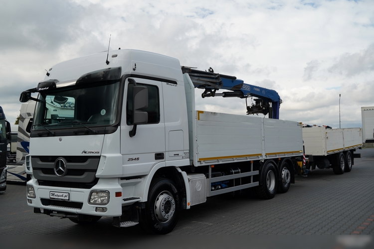 Mercedes BENZ / ACTROS 2548 / 6x2 /  ZESTAW BURTOWY - 6, 5 M / OŚ PODNOSZONA / +HDS FASSI /  wysów : 10.85 M / SIODEŁKO / ROTATOR / WIDŁY DO PALET / PRZYCZEPA 6, 5 M / SAF /  zdjęcie 31