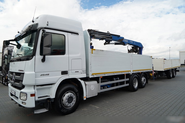 Mercedes BENZ / ACTROS 2548 / 6x2 /  ZESTAW BURTOWY - 6, 5 M / OŚ PODNOSZONA / +HDS FASSI /  wysów : 10.85 M / SIODEŁKO / ROTATOR / WIDŁY DO PALET / PRZYCZEPA 6, 5 M / SAF /  zdjęcie 32