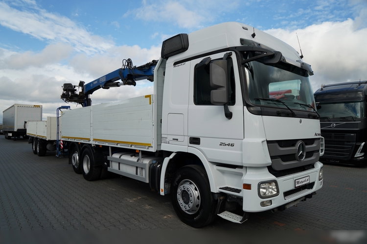 Mercedes BENZ / ACTROS 2548 / 6x2 /  ZESTAW BURTOWY - 6, 5 M / OŚ PODNOSZONA / +HDS FASSI /  wysów : 10.85 M / SIODEŁKO / ROTATOR / WIDŁY DO PALET / PRZYCZEPA 6, 5 M / SAF /  zdjęcie 37
