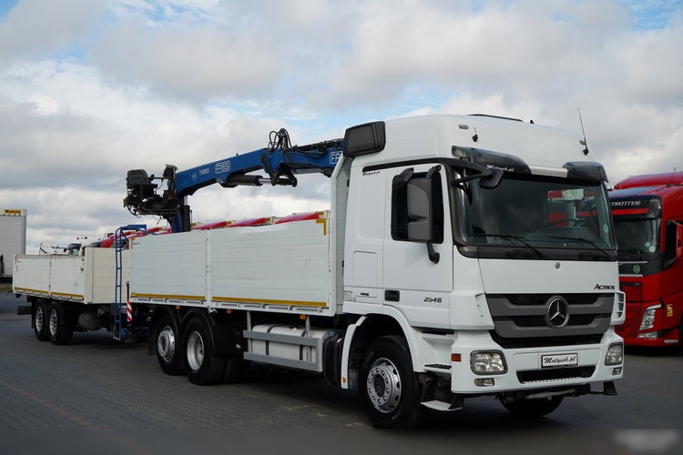 Mercedes BENZ / ACTROS 2548 / 6x2 /  ZESTAW BURTOWY - 6, 5 M / OŚ PODNOSZONA / +HDS FASSI /  wysów : 10.85 M / SIODEŁKO / ROTATOR / WIDŁY DO PALET / PRZYCZEPA 6, 5 M / SAF /  zdjęcie 38