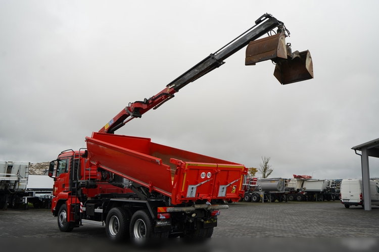MAN TGS 26.400 / 6x4 / WYWROTKA 2 STRONNA  + HDS HMF 1530 K2  / HYDROBURTA / CHWYTAK / PILOT /  NAVI /  zdjęcie 3