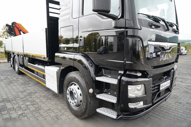 MAN TGS 26.440 / 6X2 / SKRZYNIOWY 7, 5 M / OŚ PODNOSZONA  + HDS PALFINGER PK 18002  / MAX UDŹWIG: 6 000 KG / STEROWANIE RADIOWE / ROTATOR / KLIMA POSTOJOWA /  UAL / EURO 6 zdjęcie 14