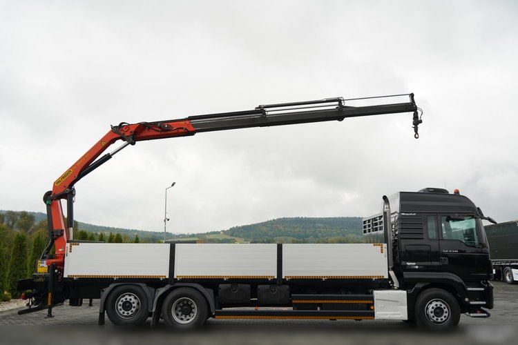 MAN TGS 26.440 / 6X2 / SKRZYNIOWY 7, 5 M / OŚ PODNOSZONA  + HDS PALFINGER PK 18002  / MAX UDŹWIG: 6 000 KG / STEROWANIE RADIOWE / ROTATOR / KLIMA POSTOJOWA /  UAL / EURO 6 zdjęcie 8