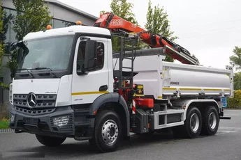 Mercedes Arocs 2636 6x4 / Fassi F175 / 7.7 t / 10 m / Wywrotka 2-stronna / Hydroburta