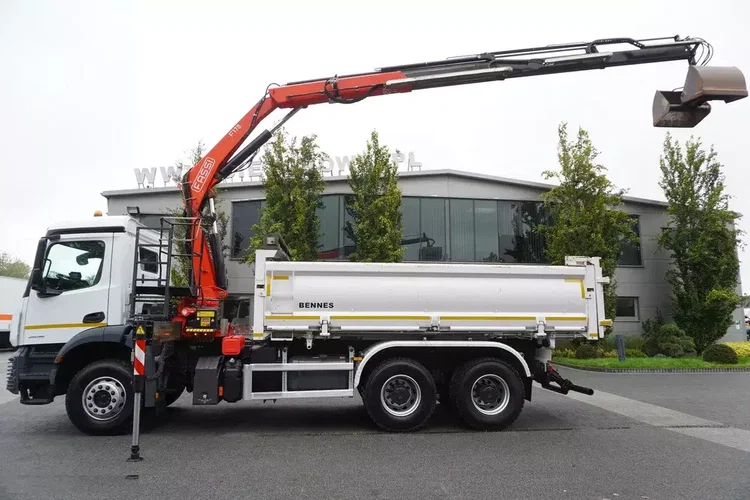 Mercedes Arocs 2636 6x4 / Fassi F175 / 7.7 t / 10 m / Wywrotka 2-stronna / Hydroburta zdjęcie 4