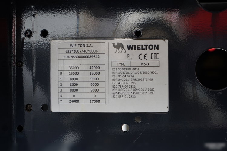 Wielton / FIRANKA / STANDARD / OŚ PODNOSZONA / PLANDEKA ZBROJONA zdjęcie 23