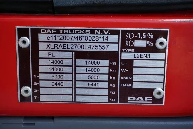 DAF LF / 260 / ACC / E 6 / FIRANKA / 22 PALETY / DŁ. 8.85 M zdjęcie 11