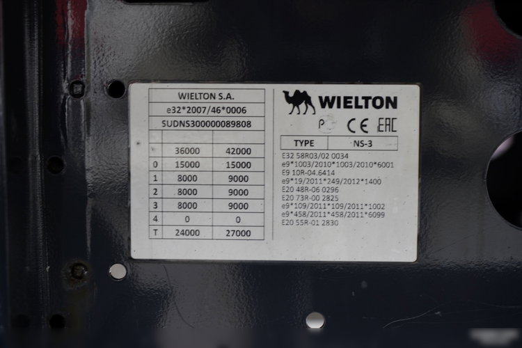 Wielton / FIRANKA / STANDARD / OŚ PODNOSZONA / PLANDEKA ZBROJONA zdjęcie 26