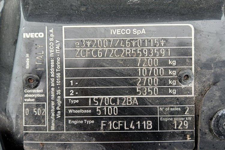 IVECO/KAMIL NADWOZIA DAILY 70C18 zdjęcie 9