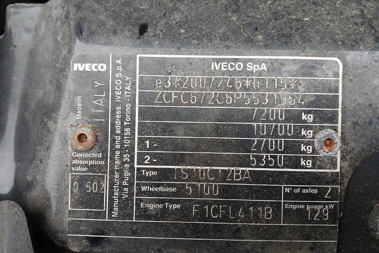 IVECO/KAMIL NADWOZIA DAILY 70C18 zdjęcie 7