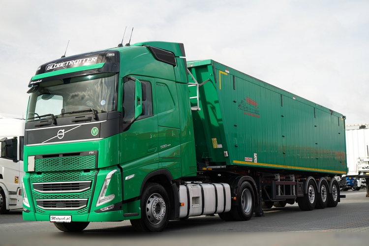 Volvo FH 500 / ZESTAW / HYDRAULIKA / RETARDER / I-SAVE / KLIMA POSTOJOWA + KEMPF WYWROTKA 60m3 /  OŚ PODNOSZONA / 2021 zdjęcie 6