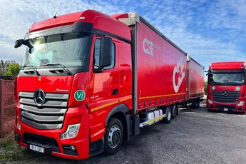 Mercedes ACTROS MP5 euro6 6x2 jumbo zestaw 120m 38palet