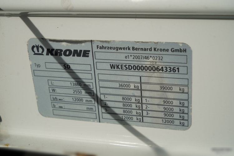 Krone FIRANKA / MULDA 9M / OŚ PODNOSZONA / SAF / COLIMULDA  zdjęcie 27