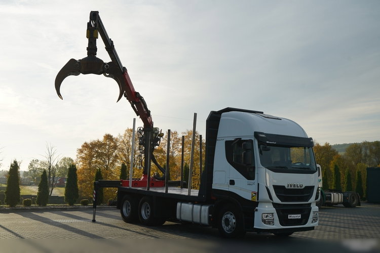 Iveco STRALIS  560 / 6X4 / DO DREWNA / DO DRZEWA / DO LASU /  HDS PALFINGER EPSILON  / UDŹWIG - 5 250 KG zdjęcie 1