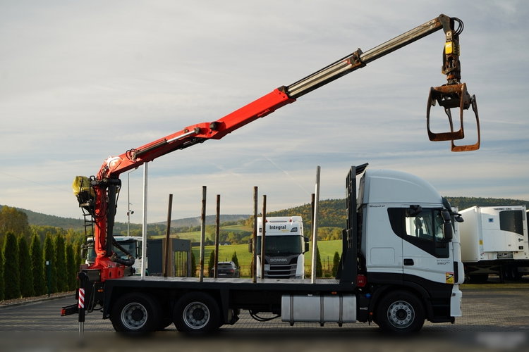 Iveco STRALIS  560 / 6X4 / DO DREWNA / DO DRZEWA / DO LASU /  HDS PALFINGER EPSILON  / UDŹWIG - 5 250 KG zdjęcie 6