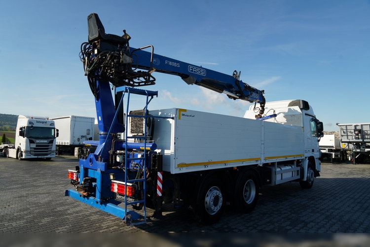 Mercedes / ACTROS 2548 / 6x2 / BURTOWA - 6, 5 M / OŚ PODNOSZONA / HDS FASSI / wysów : 10.85 M / SIODEŁKO / ROTATOR / WIDŁY DO PALET zdjęcie 10