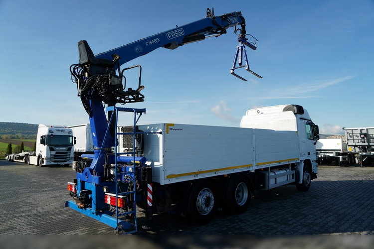 Mercedes / ACTROS 2548 / 6x2 / BURTOWA - 6, 5 M / OŚ PODNOSZONA / HDS FASSI / wysów : 10.85 M / SIODEŁKO / ROTATOR / WIDŁY DO PALET zdjęcie 4