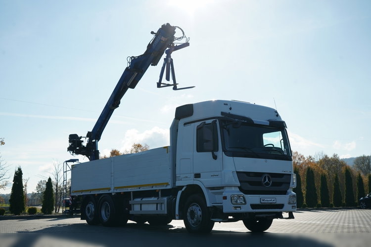 Mercedes / ACTROS 2548 / 6x2 / BURTOWA - 6, 5 M / OŚ PODNOSZONA / HDS FASSI / wysów : 10.85 M / SIODEŁKO / ROTATOR / WIDŁY DO PALET zdjęcie 6