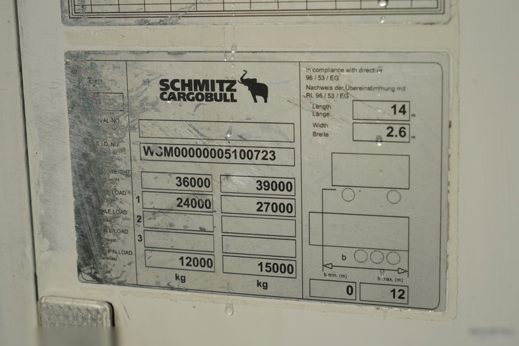 SCHMITZ / CHŁODNIA / THERMO KING SLX 300 / HAKÓWKA / OŚ PODNOSZONA / KOSZ NA PALETY zdjęcie 25