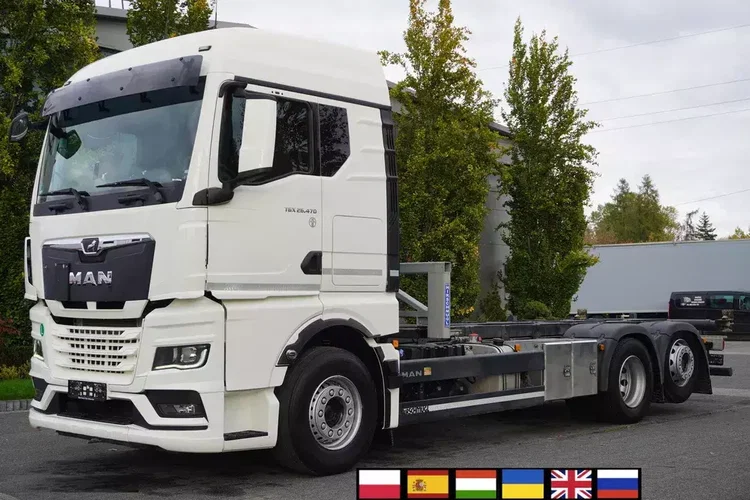 MAN TGX 26.470 6x2 COINTAINERKIPPER HYVA HIRMSCHLING / 200 tys. km zdjęcie 1