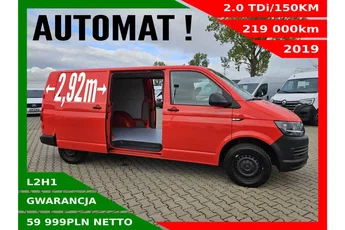 Volkswagen Transporter L2H1 59999zł NETTO 2.0TDi/150KM