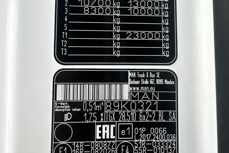 MAN TGX 28.510 6x2 / Kab. Sypialna / / DMC 65 t zdjęcie 30