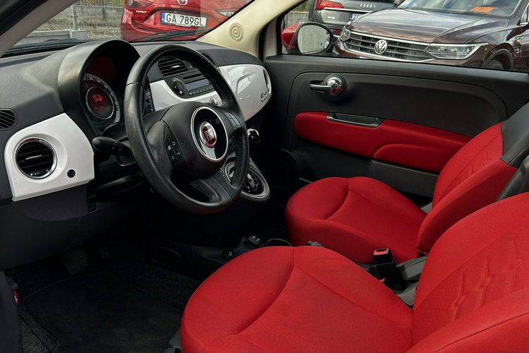 Fiat 500 1.4 Automat 100KM Klima Czerwone wnętrze + dach Alu 15 zdjęcie 7
