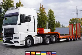 MAN TGX 28.510 6×2 / FABRYCZNIE NOWA NACZEPA niskopodwoziowa Kässbohrer LB3E / 2025 / DMC 65 T