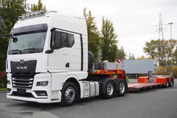 MAN TGX 28.510 6×2 / Naczepa niskopodwoziowa Kässbohrer LB2 TIEF-BETT / naczepa rozsuwana 16.5 m / DMC 65 t / osie skrętne zdjęcie 23