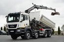MAN TGS 35.420 / 8x4 / WYWROTKA 2 STRONNA / HYDROBURTA / BORDMATIC  + HDS HIAB 148 B-3 / Wysów 10 m / / CHWYTAK / EURO 6 zdjęcie 1