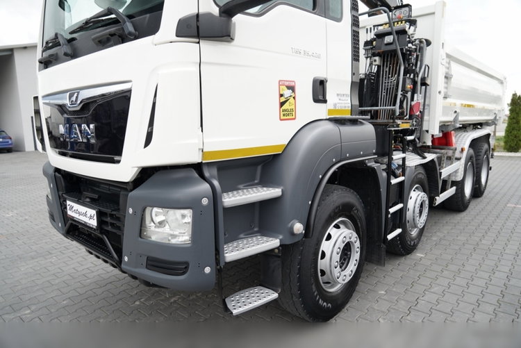 MAN TGS 35.420 / 8x4 / WYWROTKA 2 STRONNA / HYDROBURTA / BORDMATIC  + HDS HIAB 148 B-3 / Wysów 10 m / / CHWYTAK / EURO 6 zdjęcie 19