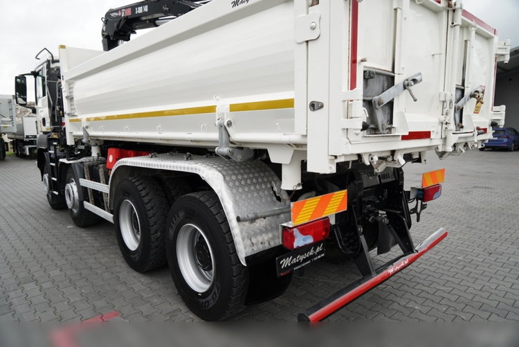 MAN TGS 35.420 / 8x4 / WYWROTKA 2 STRONNA / HYDROBURTA / BORDMATIC  + HDS HIAB 148 B-3 / Wysów 10 m / / CHWYTAK / EURO 6 zdjęcie 21