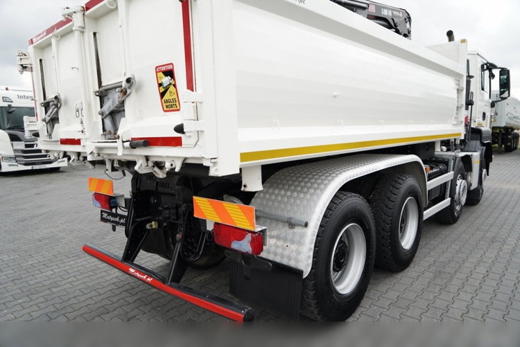 MAN TGS 35.420 / 8x4 / WYWROTKA 2 STRONNA / HYDROBURTA / BORDMATIC  + HDS HIAB 148 B-3 / Wysów 10 m / / CHWYTAK / EURO 6 zdjęcie 23