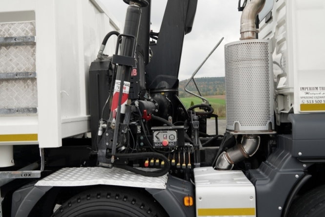 MAN TGS 35.420 / 8x4 / WYWROTKA 2 STRONNA / HYDROBURTA / BORDMATIC  + HDS HIAB 148 B-3 / Wysów 10 m / / CHWYTAK / EURO 6 zdjęcie 39