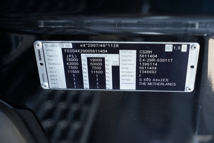 Scania S 500 / RETARDER / KLIMA POSTOJOWA / CAŁA NA PODUSZKACH / OPONY 100% zdjęcie 36