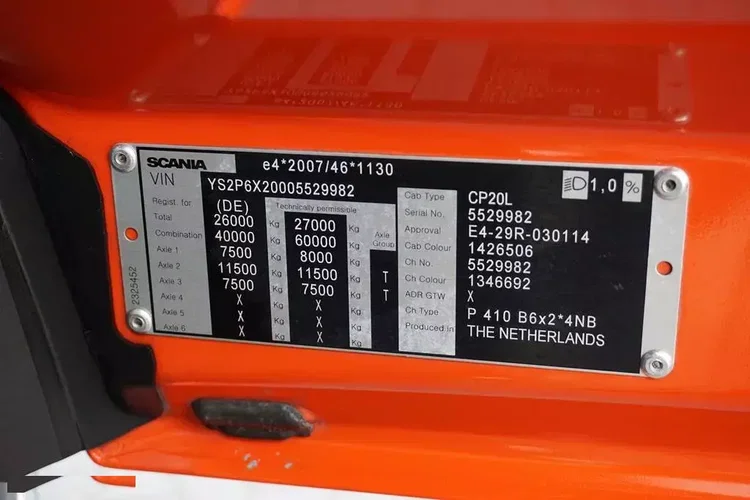 Scania P 410 / E 6 / CHŁODNIA + WINDA / 18 PALET / RETARDER / OŚ SKRĘTNA zdjęcie 11
