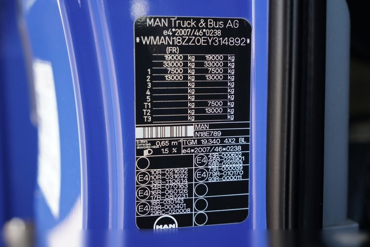 MAN TGM 19.340 / 4X2 / WYWROTKA  2 - STRONNA / BORDMATIC / HYDROBURTA /  zdjęcie 43