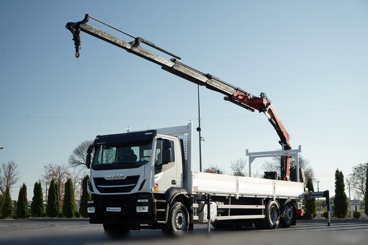 Iveco STRALIS 460 / 6X2 / SKRZYNIOWY 8.1 m + HDS FASSI. F185 MAX UDŹWIG 5 500 KG / STEROWANIE RADIOWE / ROTATOR  zdjęcie 1