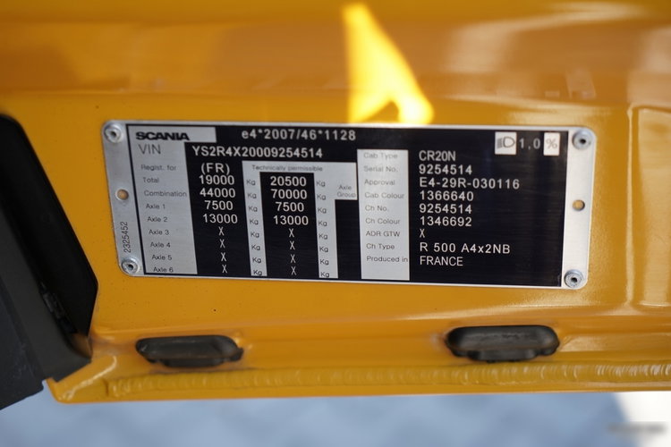 Scania R 500 / RETARDER / CAŁA NA PODUSZKACH / NISKA KABINA zdjęcie 38