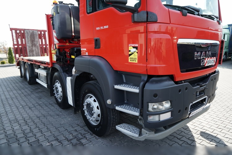 MAN TGS 35.360 / 8x2-4 / LAWETA + HDS FASSI  F240 / OŚ PODNOSZONA / 4 OSIOWY / NAJAZDY HYDRAULICZNE / WCIĄGARKA / POMOC DROGOWA zdjęcie 11
