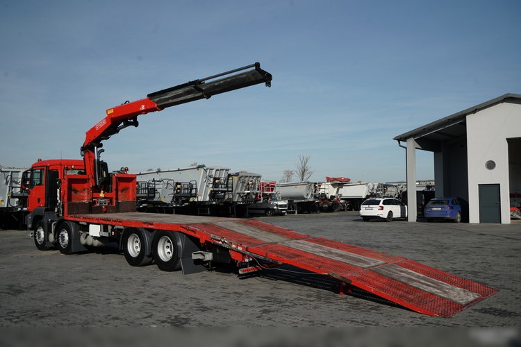 MAN TGS 35.360 / 8x2-4 / LAWETA + HDS FASSI  F240 / OŚ PODNOSZONA / 4 OSIOWY / NAJAZDY HYDRAULICZNE / WCIĄGARKA / POMOC DROGOWA zdjęcie 2
