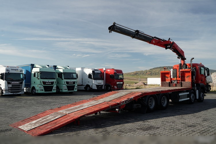 MAN TGS 35.360 / 8x2-4 / LAWETA + HDS FASSI  F240 / OŚ PODNOSZONA / 4 OSIOWY / NAJAZDY HYDRAULICZNE / WCIĄGARKA / POMOC DROGOWA zdjęcie 3