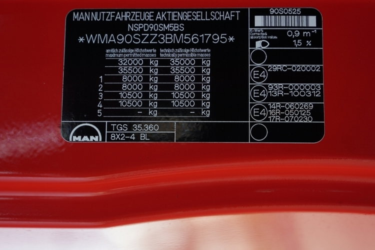 MAN TGS 35.360 / 8x2-4 / LAWETA + HDS FASSI  F240 / OŚ PODNOSZONA / 4 OSIOWY / NAJAZDY HYDRAULICZNE / WCIĄGARKA / POMOC DROGOWA zdjęcie 49