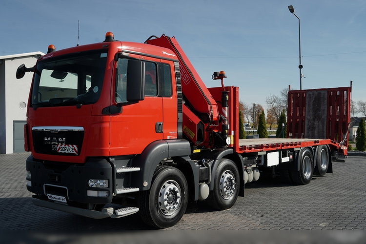 MAN TGS 35.360 / 8x2-4 / LAWETA + HDS FASSI  F240 / OŚ PODNOSZONA / 4 OSIOWY / NAJAZDY HYDRAULICZNE / WCIĄGARKA / POMOC DROGOWA zdjęcie 5